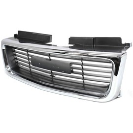 Garage-Pro Grille Assembly Compatible with 1998-2004 GMC Sonoma, Fits 1998-2001 GMC Jimmy Chrome Shell with Painted Silver Gray Insert