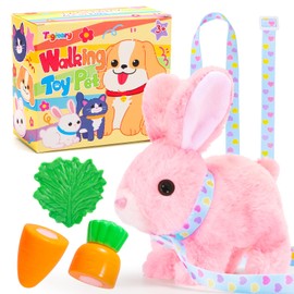 Tagitary Plush Bunny Toys for Kids - Interactive Electronic Rabbit with Sounds, Wiggling Ears, Hopping Motion, Leash - Perfect for Easter, Christmas, or Birthday Gifts