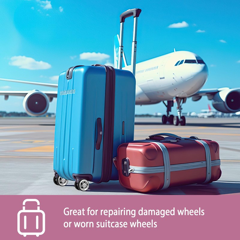 4 PCS 50x11mm Luggage Wheels Replacement, Silent Suitcase Wheel Double