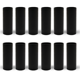 GooChan 2 3 4 6 7 Inch Black Plastic Candle Cover Sleeves,Chandelier Socket Sleeves,Candelabra Base E12 Socket Covers Set of 12 (3-Inch Long / 12-Pack)