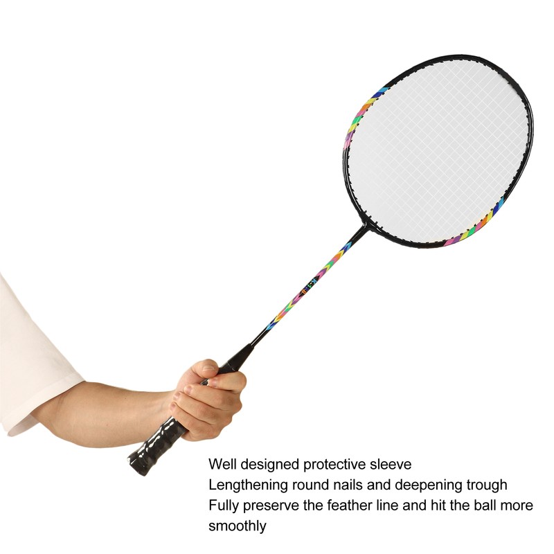 2Pcs Badminton Racquets Set Lightweight Sturdy Double Badminton Rackets with