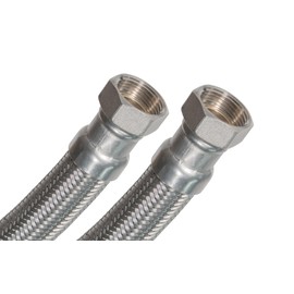 SFX® Reinforced Hose 30 cm DN25 Flexible Hose 1 Inch Union Flexible Stainless Steel Braided Drinking Water Hose 300 mm