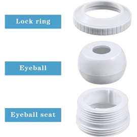 PoolSupplyTown Pool Spa 1/2" Opening Hydrostream Return Jet Fitting SP1419C with 1-1/2" Inch MIP Thread Replacement for Hayward SP1419C (5 Pack)