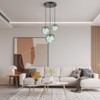 KCO Lighting 3-Light Modern Green Striped Glass Pendant Light Nordic