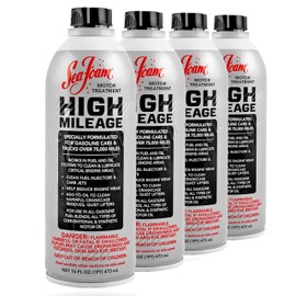 Sea Foam High Mileage Motor Treatment Gas & Oil Additive, HM16, 16 oz, Pack of 4