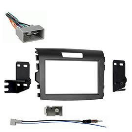 Harmony Audio Compatible with Honda CRV 2012 2013 2014 Double DIN Aftermarket Stereo Harness Radio Install Dash Kit