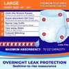 LivDry Adult Diapers Large Incontinence Underwear, Overnight, Leak Protection, 16-Pack
