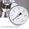Thread Pressure Gauge, 1/4" NPT High Precision Oil Filled Pressure