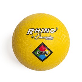 Champion Sports Rhino Playground Balls 8.5"D - Two Ply, Nylon Wound, YELLOW