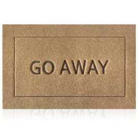 JJUUYOU Funny Door Mat Durable Go Away Mats Outdoor Front Door Indoor Non Slip Backing Welcome Doormat Funny Rubber Door Decor for Patio, Easy Clean Patio Entrance Mat