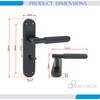 Infinity Decor Set of Matt Black Knurled Privacy Lever Door