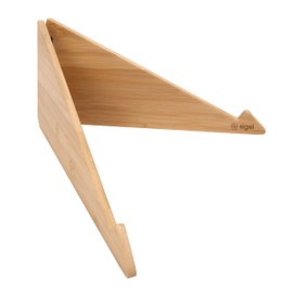 Sigel SA207 Laptopständer aus Bambus, höhenverstellbarer Laptophalter, leicht, faltbar, tragbar, 30 x 14,5 x 1,8 cm