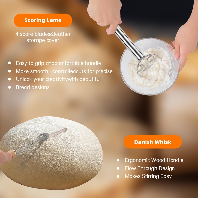 10 inch Bread Proofing Basket Set 100% Natural Bread Banneton
