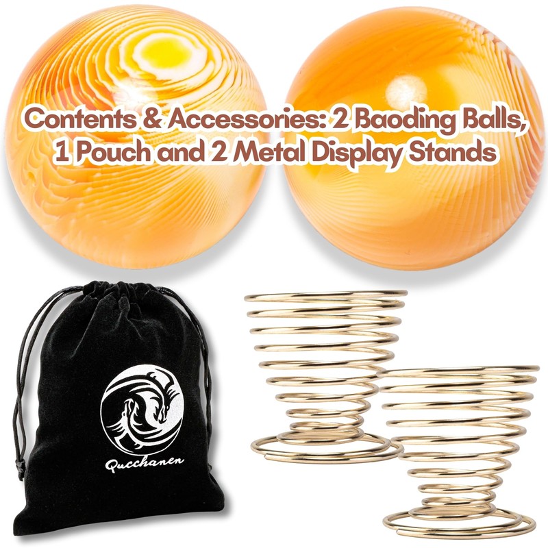 Qucchanen Hand Exercise Baoding Balls - Massage Therapy