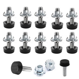ALLWIN M6 Thread Furniture Feet Levelers - 20 Pack Adjustable Table Leveling Feet with Threaded Insert for Desk, Chairs, Cabinets, Stool Legs - Foot Levelers Screw (M6)