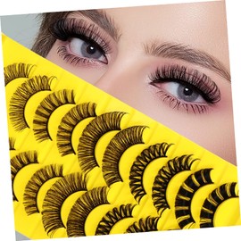 Mikinona Natural False Eyelashes Pack 10 Pairs Full Length Lashes Extensions