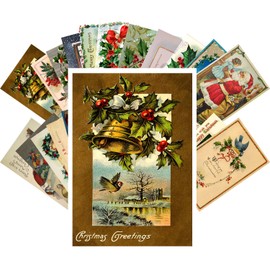 Vintage Christmas Greeting Cards 24pcs Antique Merry Christmas Angels Santa REPRINT Postcard Set