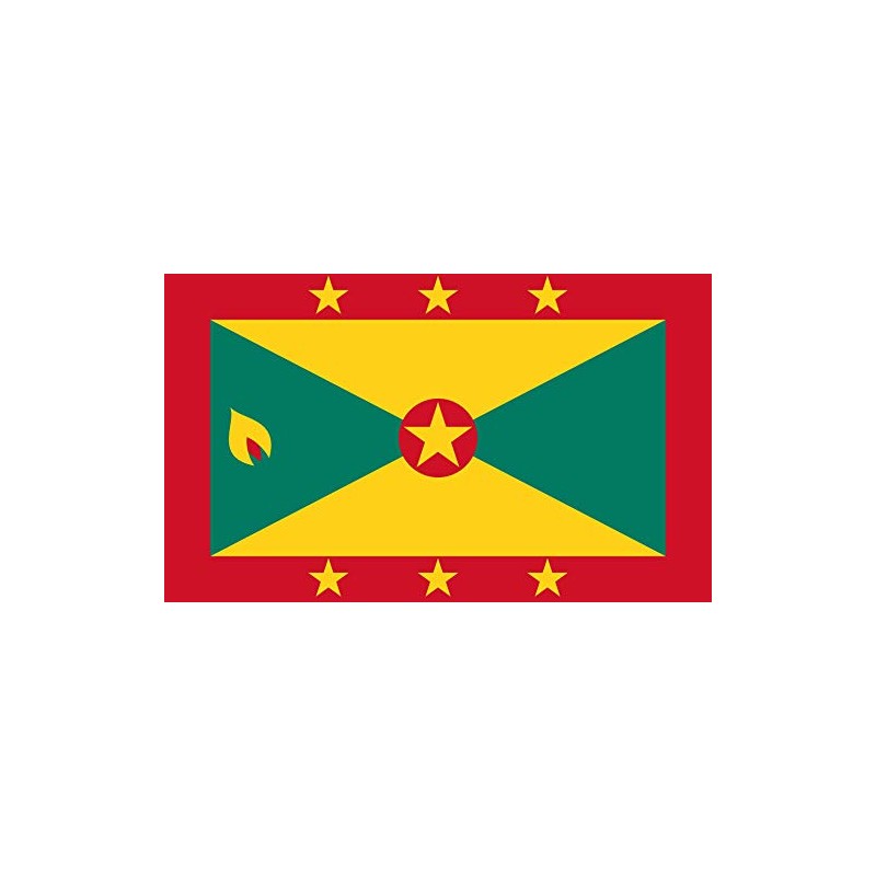 Grenada Large 5' x 3', Weather-Resistant Polyester Outdoor Flag