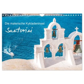 Santorini - Die malerische Kykladeninsel (Wandkalender 2026 DIN A4 quer), CALVENDO Monatskalender: Vielseitige Impressionen von der bezaubernden Kykladeninsel Santorini (CALVENDO Orte)