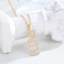 Dreamboat Sterling Silver Faith Necklace for Women Gold Word Necklace Religious Necklace Confirmation Christian Jewelry Faith Over Fear Faith Based Gifts for Mom