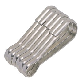 Mini Skater 2 Inches Heavy Duty Metal Flag Pole Snap Clips Loop Hook Flagpole Attachment Halyard Rope Accessory (20)