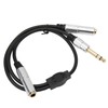 6.35mm to Dual 6.35mm Y Splitter Cable Professional 1/4 Inch