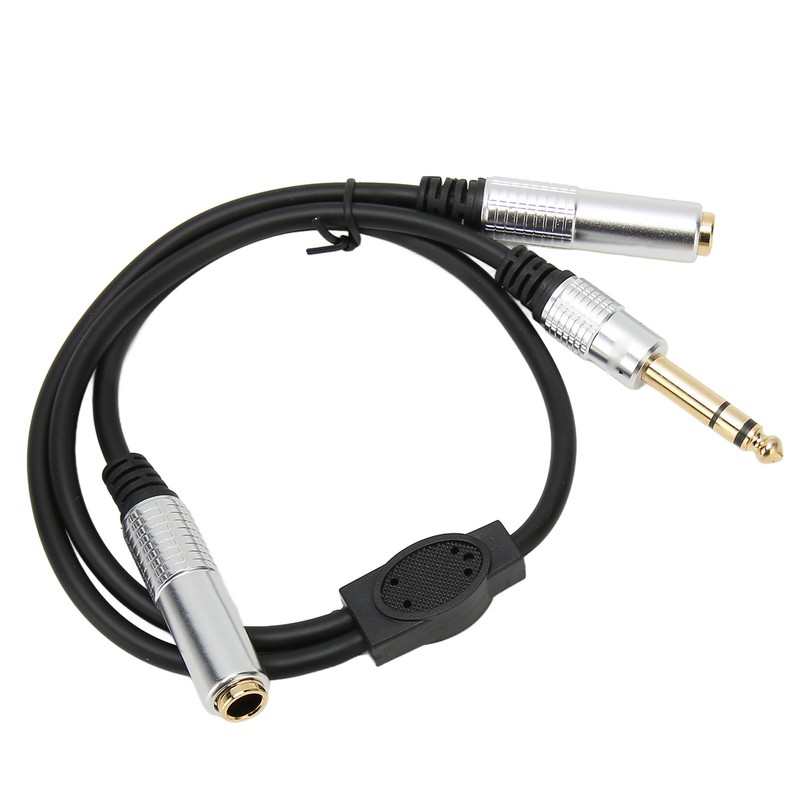 6.35mm to Dual 6.35mm Y Splitter Cable Professional 1/4 Inch