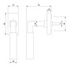 Beschläge Hamburg: Gro Prime DK 20-44ZAMAK MPN PVD Window Handles/Window
