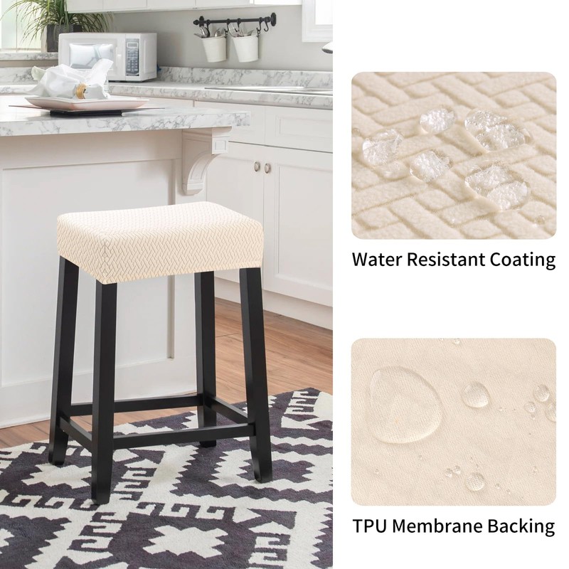 YISUN Stool Covers Rectangle - 4 Pack Stretch Waterproof Saddle