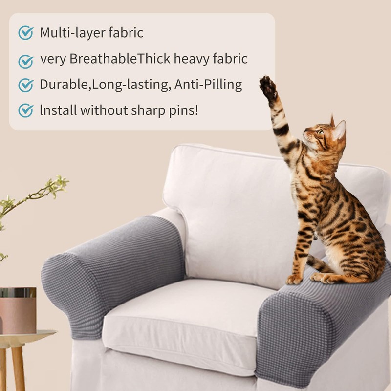 HUSOUE 2 PCS Armchair Covers for Arms, Sofa Arm Covers