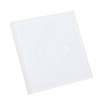 2 Gang Wall Switch with Indicator Tempered Glass Panel Touch
