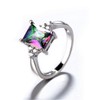 LAIFULA Rainbow Topaz Sapphire Anniversary July Gemstone Birthstone Rings in
