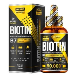 Cabello Asombroso Biotina Con Colgeno 50,000mcg 60ml Sabor SN                                                                                         