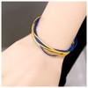 6Pcs Ukraine Bracelet for Women Men, Adjustable Hand Braided Ukraine