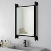 OLDRAINBOW Industrial Pipe Mirror for Bathroom,Rectangle Iron Wall Mirrors for