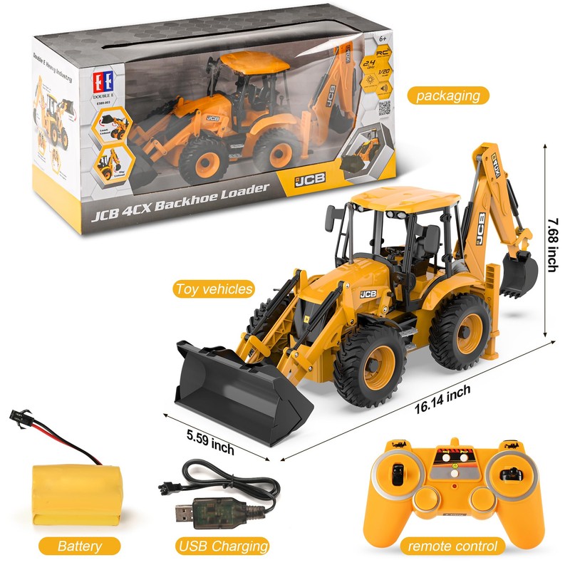 DOUBL E JCB 1:20 Scale RC Excavator & Loader –