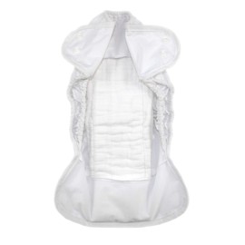 MuslinZ 6 pack Size1 Newborn Prefolds Muslin Cloth Nappies White (White)