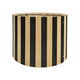 Modern bamboo lamp shade for table lamps and floor lamps Art decorative with Colorful Minimalist geometric style ideal for living room bederoom easy assemble size 11.8x9Inch (Black Stripe)