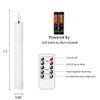 Mavandes Flameless Flickering Taper Candles Two Remote, 7.5 Inch White
