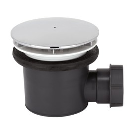 Wirquin 30120662 Tourbillon 90mm Shower Waste with ABS Chrome Dome, Grey