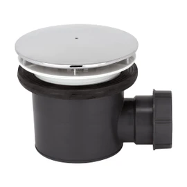 Wirquin 30120662 Tourbillon 90mm Shower Waste with ABS Chrome Dome, Grey