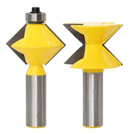 1/2" Router Bits Groove Router Bit Shank Shaping 90 Degree V Design Tingue Groove Edge Router Bit for Woodworking Tool
