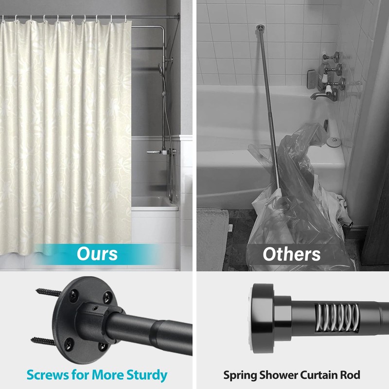 Shower Curtain Rod 28-94 Inch，Adjustable Heavy Duty Shower Rods for