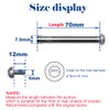 M8x70mm/2.76" Screws for 2-3-4-Wheel Kid Scoote Replacement Micro Mini Foldable