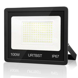 URTBST LED Outdoor Spotlight 100 W, 10000 LM Outdoor Spotlight IP67 Waterproof LED Spotlight, 7000 K Cool White Super Bright LED Spotlight, LED Floodlight Outdoor Spotlight for Garden, Garage, Yard,