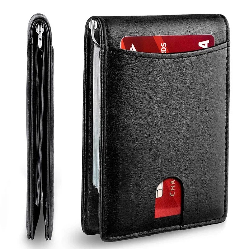 Slim RFID Card Holder Wallet for Business and Travel –