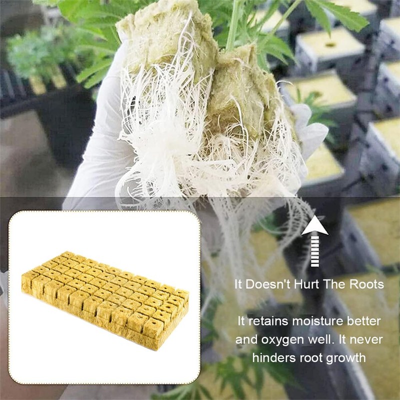 Rock Wool Cube, 50 Pieces Rock Wool Cultivation, Rock Wool