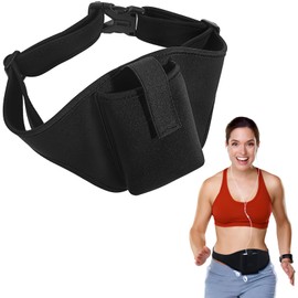 NOLITOY Mic Belt Pack Microphone Pouch Carrier Holder Adjustable Waist Bag Belt for Theater, Speakers Classic Black