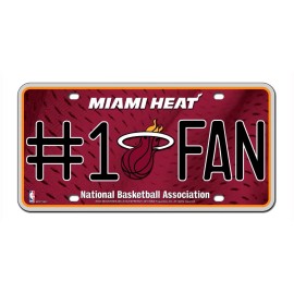 Rico Industries Miami Heat License Plate #1 Fan