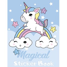 Sticker Book Collecting Album: Large Blank Sticker Keeper Book for Kids & Empty Sticker Journal Notebook & Storage Book for Children with Unicorn Cover - Funny Gift for Girls
